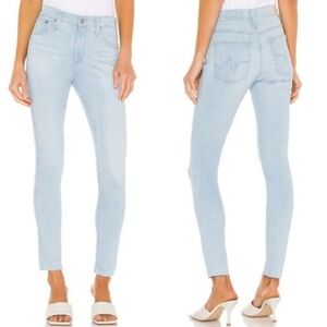 AG Adriano Goldschmied Farrah Skinny Ankle High Rise Jean Raw Frayed Hem 26